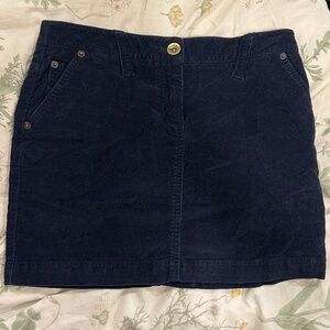 Vineyard Vines Navy Blue Corduroy Mini Skirt Size 2